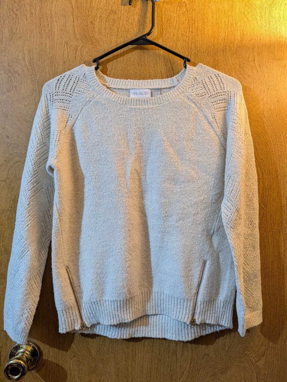 Place Girls White Sparkly Sweater.